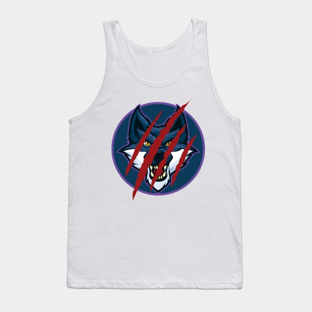 wolf with scratched face Tank Top by Dress Well Shop